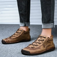 Modni ljetni i jesenji muškarci kožne cipele ravna mekana donja udobna srednja čipka ubrzana povremena