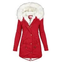 iopqo zimski kaput zimski kaput plus veličina zimski kaput rever ovratnik dugih rukava jakna vintage