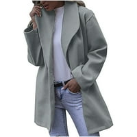 Odeerbi jakne za žene Trendy dugih rukava majica jesen otvorena prednja labava gornja odjeća od kaputa