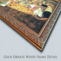 Claude Monet Matted Gold Ornate uramljene umjetničke ispise 'Granstacks, Bijeli efekt mraza'