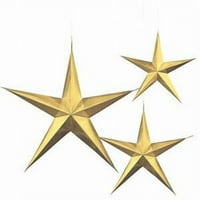 3D zlatni ukrasi zvijezda 3ct