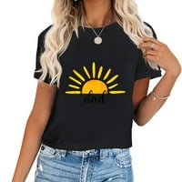 Tata rođendana prvo putovanje oko sunce-bikske grafičke majice za žene - kratki rukav ljetni vrh