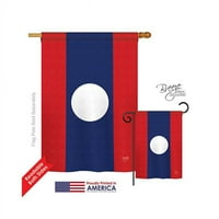 Laos dvostrana vertikalna zastava u utiscima - u