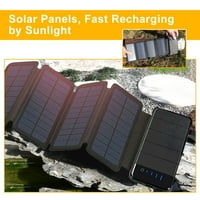 Solarna energetska banka, vodootporni prijenosni solarni punjač 25000mAh Solarni panel baterija Brzi USB punjači za mobitel