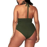 Jovati ženski plus veličina visokog kostirnog kostirnog kostima za kupaće kostim kupaći kostimi puni