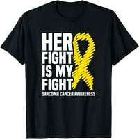 Njena borba je moja majica sa Sarcomom majica raka koštanog karcinoma