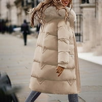 Kaputi za ženske mono kaput dugi pamučni kaput žene pamučna jakna od vunene ovratnike topla pamučna