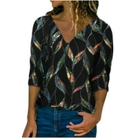 Ženska modna casual s dugim rukavima s dugim rukavima s dugim rukavima, bluza s majicom Hot6SL4871831