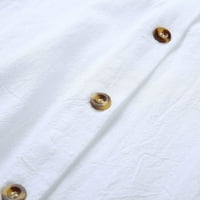 Bluze za žene DRESSY CALEST HOLY SOLID V-izrez Pamuk s dugim rukavima Karijera za karijeru Bloues Majica