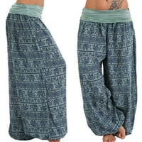Huaai Capri pantalone za žene Žene dame tiskane širine širine labave nogu hlače ženske casual hlače