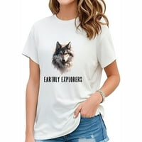 Zemljom Explorers Wolf Lover Poklon hladan majica s kratkim rukavima za žene casual vintage grafički