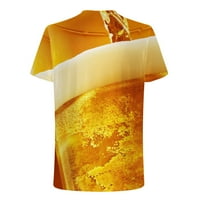 Ernkv muški vitak vrhovi klirence pivo tine ploče odjeća modne ljetne majice kratkih rukava za odmor