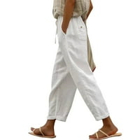 Posteljine hlače Žene Ljeto Petite visoke stručne hlače za vuču vuče elastične pantalone udobne ravnotežne