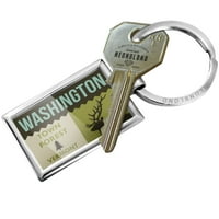 Keychain National US Forest Washington Town Forest