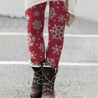 Symoid Womens casual pantalone - Visoka jesedna odjeća za žene Nove tiskane gamaše Božić i zahvalnosti