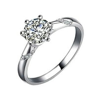 Bacc dodaci modni ženski dijamantni prsten cirkon angažman za vjenčanje prsten srebro 10