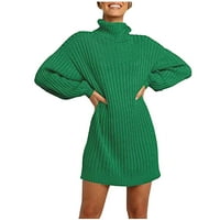 SimplMaygeni klirens trendy džemperi dugih rukava za žene plus veličine modne žene Čvrsti dugi rukav