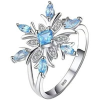 Bacc dodaci za snježne pahuljice ženski modni prsten cvijeće nakit za prstenje za angažman pribor Prstenje