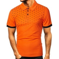 Muški kratki rukovi polo majice polka polka basic majice brzo suho gumb gore Golf majice narančasta