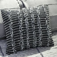 Savremeni dom živi 24 crno-bijeli ručni jastuk za bacanje sa rubovima