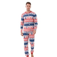 Fanxing Clearians Božićne pidžame za obiteljske jamstva za jamčevine Padžama hlače dugih rukava s dugim