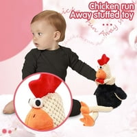 Piletina apepal bježi od punjene igračke poklon lutka sa otvorenim očima