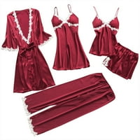 Patlollav dame udobne čvrste boju čipke pahamas haljina ženska ženska noćna kućna odjeća