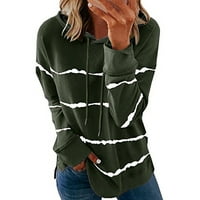 Bazyrey ženske vrhove Dressy casual lagana dukserica za žene dugih rukava u trendovskom čvrstom pulover
