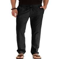 WRCNOTE MENS ravne noge elastične pantalone sa strukom ugrađene ljetno solidne loungewebru sa džepovima hlače