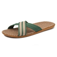 Colisha unise ravne sandale za plažu Slide Sandal Ljeto slajdova Podni komforni cipele posteljina siva