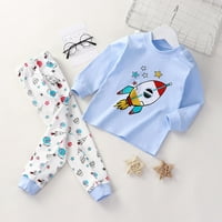 Toddler Boys Girls Pidžamas mekani pidžami crtani ispise da li su setovi za spavanje s dugim rukavima