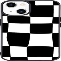 Crno-bijelo neregularna karirana futrola za telefon za iPhone XR velike provjere poklopca TPU Bumper