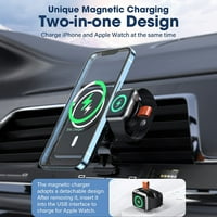 ZEEYH 15W brz magnetni automobil bežični punjač za iPhone Pro MA Holder telefona u priključunu za punjenje