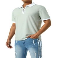 Men Quarter zip polo majice kratki rukav lapeli ovratnik Slim Fit vrhovi