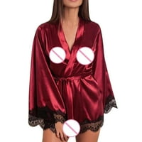 Jeashchat Sexy donje rublje za žene saten noćna serila Silk čipka donje rublje spavaće za spavanje seksi