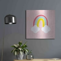 Luxe Metal Art 'Njegov Rainbow' by Ann Kelle dizajn, metalna zidna umjetnost, 24 x24