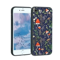 Tamnoplava-magična-šumska gljiva-botanica-priroda-estetska-sjajna futrola za iphone za žene muškarci