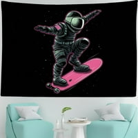 Skateboard astronaut tapiserija za spavaću sobu Estetsko tapise za tapisenje, tapiserije za spavaću