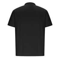 Muška povremena Pola majica T-majice kratki rukav zip up v vrat obični majice Trendy Solid Boja Ljeto