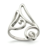 Sterling srebrni polirani prsten - veličina 6