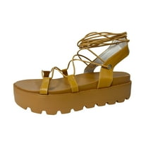 Ženske ležerne sandale za prapne Ljetne sandale debele jedinice čipke Otvoreni nožni stil lagan