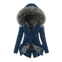 BabySbule zimske jakne za žene čišćenje moda Žene dugih rukava čvrstog isključivanja ovratnika gumba