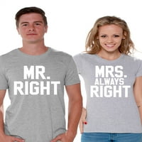 Neugodni stilovi gospodina gospođo, u pravu par majice koje odgovaraju majicama g. I gospođe T za parove