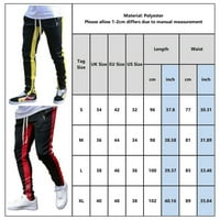 Cilcicy Muški džepovi patentnih zatvarača Duksericke Crckstring pune dužine Jogging hlače