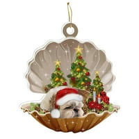 Božićni ukrasi, božićno ukrašavanje stabla Privjesak Slatki štenad pas privjesak za božić dječji poklon,