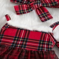Bagilaanoe dojenčad djevojke Božićne haljine haljina snjegavi patlastim patchwork hladnom ramenom pukotine