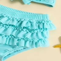 Sunsery Toddler Baby Girls Ljetni kupaći kostimi odijelo Viseći vrhovi vrata + slojevito srušene kratke