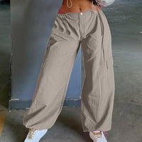 PBNBP teretni pantalone, pantalone za žene za žene vrećica s malom strukom svijetlo vreća za opušteno