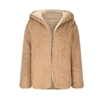 Jakne za žene Casual Plus Veličina Ležerne prilike Jesen Otvoreno Prednja kardigan Fleece puna zip hoodie