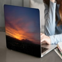 KAISHEK HARD SHELL CASE CASTER kompatibilan novi MacBook Air S + crni poklopac tastature A A1932, crvena